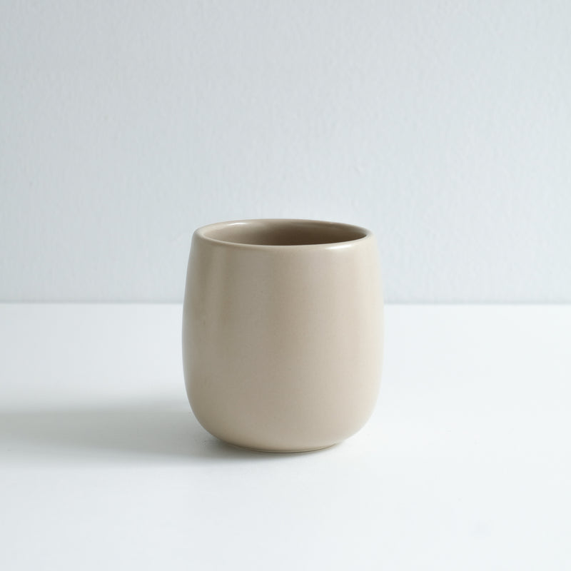 Handmade porcelain coffee mug (no handle) – Cindy Labrecque