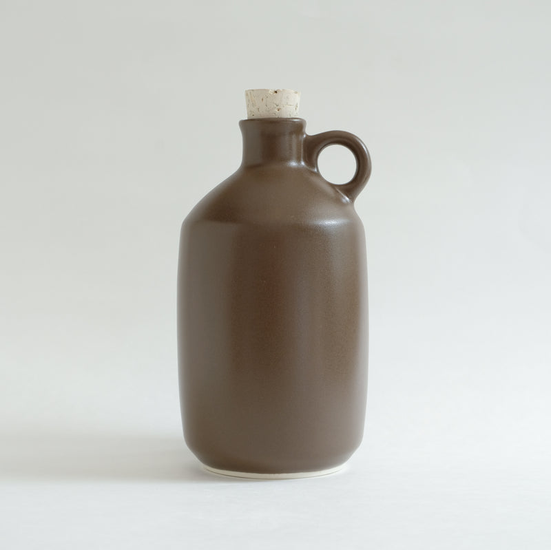 Handmade porcelain maple syrup jar