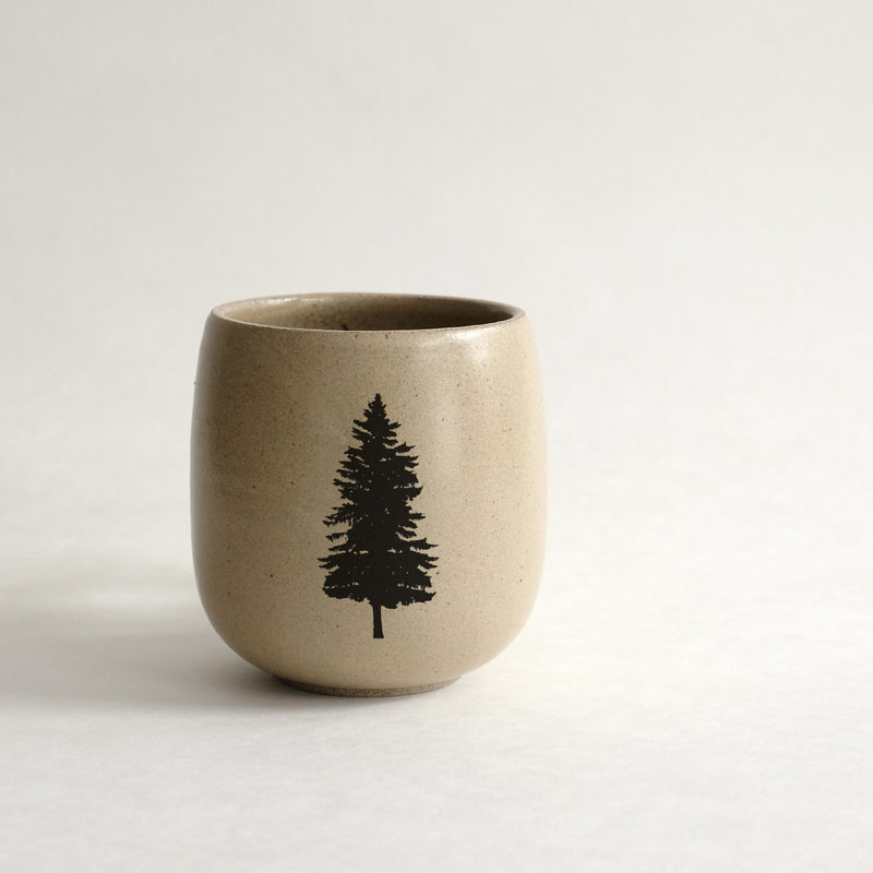 Verre (tasse sans anse) impression animaux - glaçures recyclées