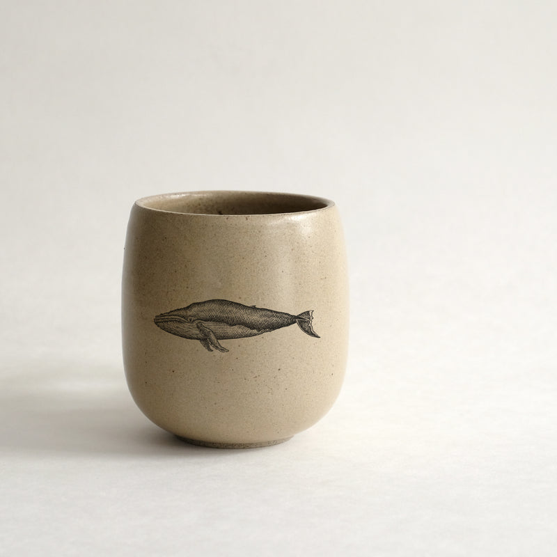 Verre (tasse sans anse) impression animaux - glaçures recyclées