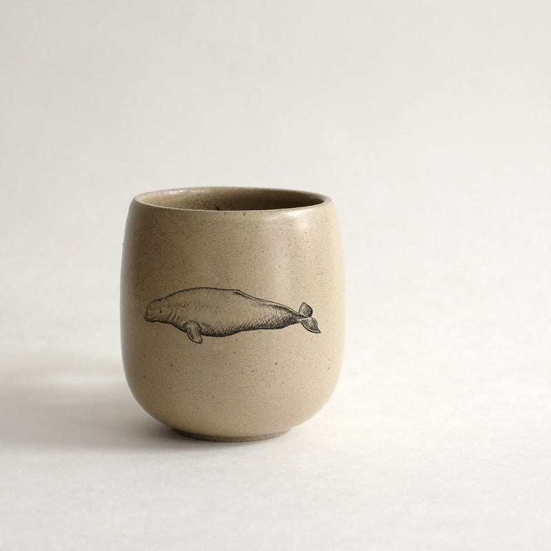 Verre (tasse sans anse) impression animaux - glaçures recyclées