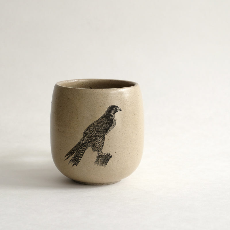 Verre (tasse sans anse) impression animaux - glaçures recyclées