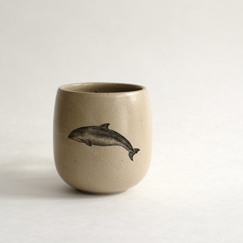 Verre (tasse sans anse) impression animaux - glaçures recyclées