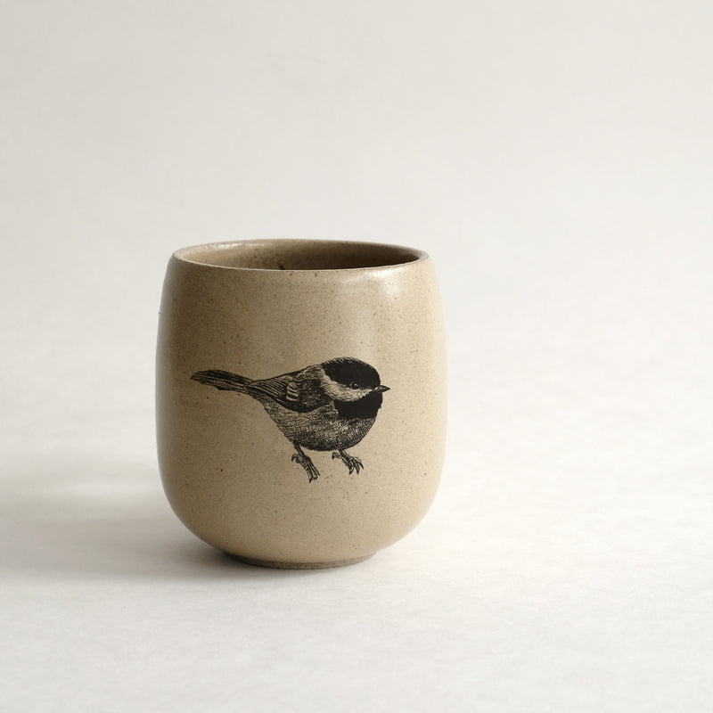 Verre (tasse sans anse) impression animaux - glaçures recyclées