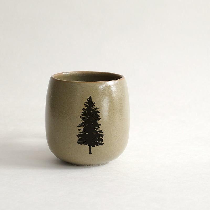 Verre (tasse sans anse) impression animaux - glaçures recyclées