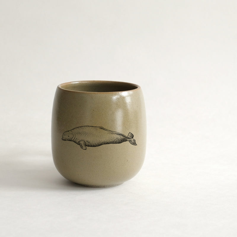Verre (tasse sans anse) impression animaux - glaçures recyclées