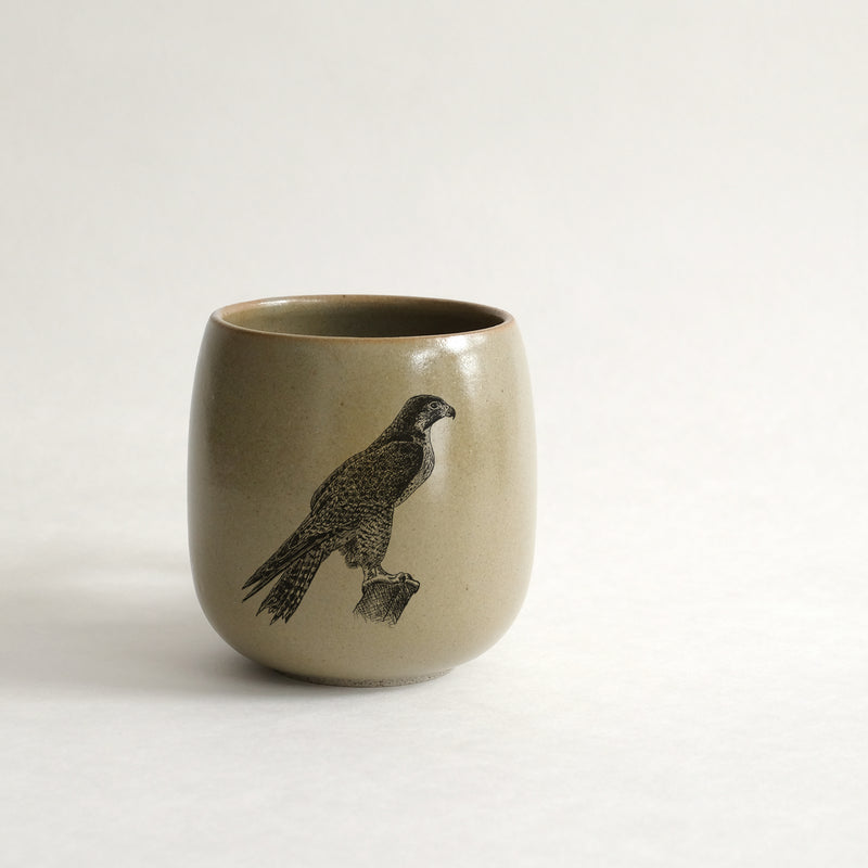 Verre (tasse sans anse) impression animaux - glaçures recyclées