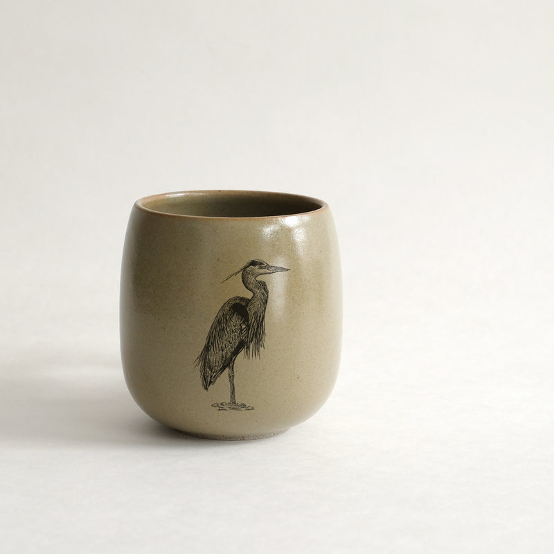Verre (tasse sans anse) impression animaux - glaçures recyclées