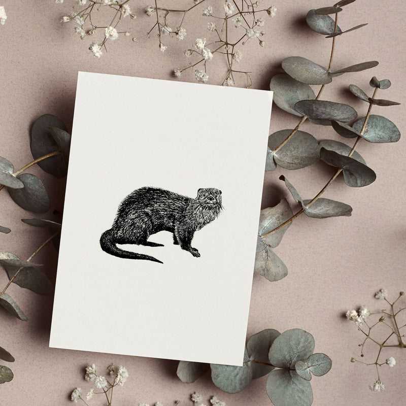 Wild animal print greeting card