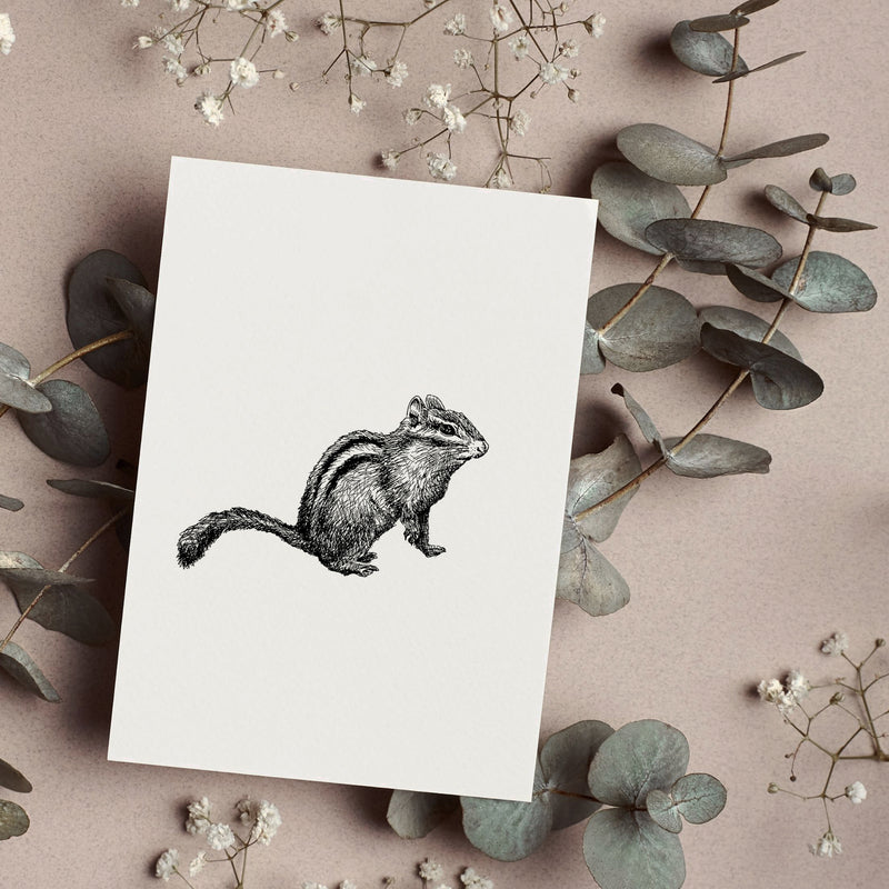 Wild animal print greeting card