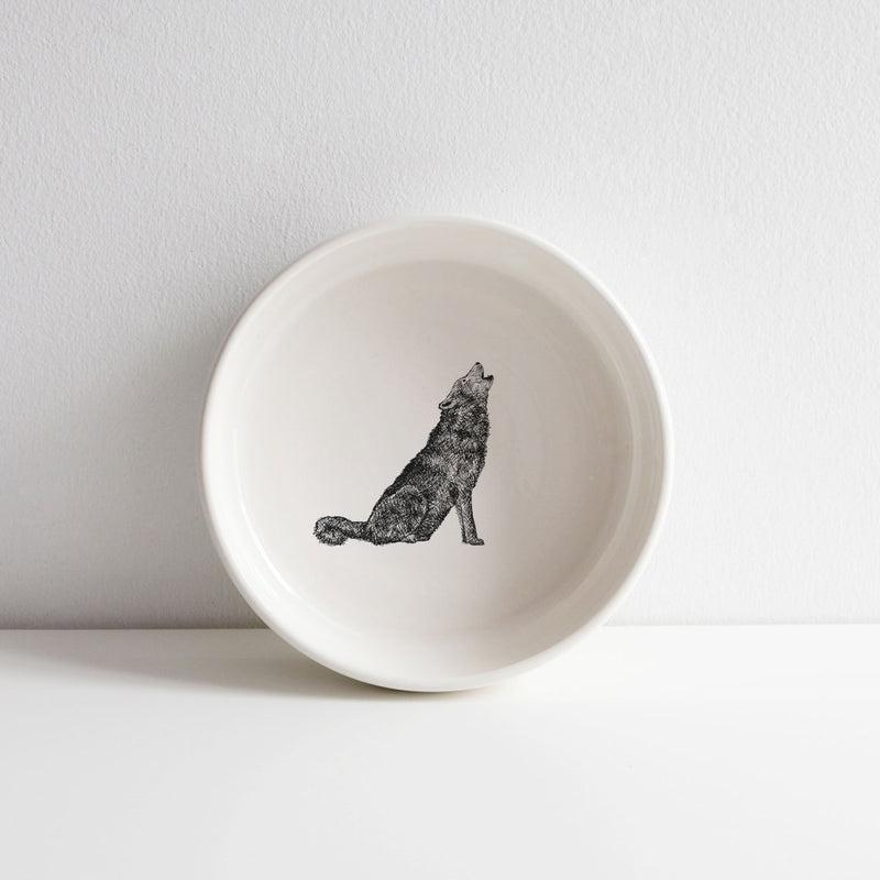 Shallow bowl/pasta bowl with wild animal print