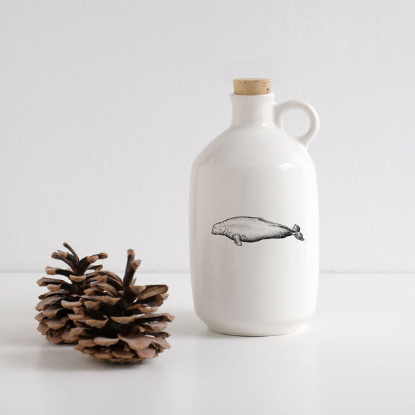 Maple syrup jug with wild animal print