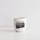 Coffee mug with vintage print